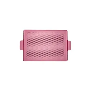 Bandeja rosa antideslizante